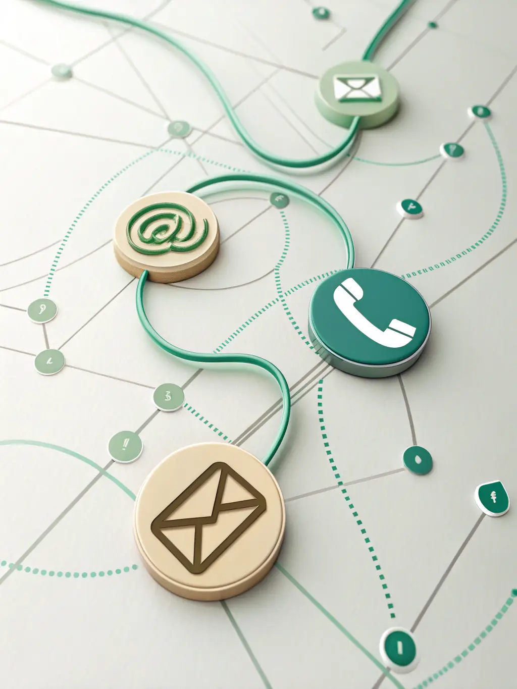 Illustration of automated messages being sent via LinkedIn and email, personalized with lead information and relevant content, in the context of LeadLogic's automated outreach.