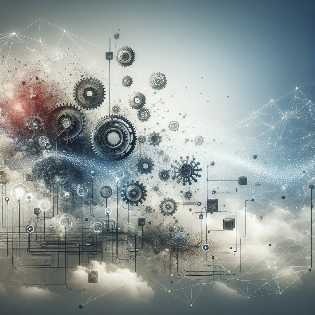 B2B Leadgenerierung: Create a neutral, professional header image illustrating the concept of B2B sales automation. The i