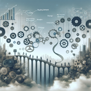 Vertrieb Software B2B: Create a professional and neutral header image for a business blog article on recognizing buying