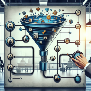 B2B Leadgenerierung: Create a neutral and professional header image illustrating the concept of identifying purchase int