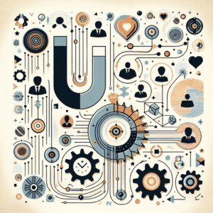 B2B Leadgenerierung: A neutral, professional header image depicting abstract concepts of lead generation and business st