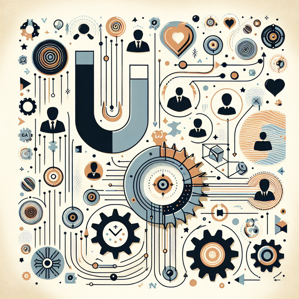 B2B Leadgenerierung: A neutral, professional header image depicting abstract concepts of lead generation and business st