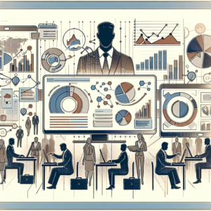 Vertrieb Software B2B: Create a professional and neutral header image depicting B2B sales software in action, focusing o